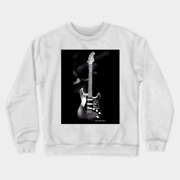 SRV - Number One - Black and White Crewneck Sweatshirt by davidbstudios